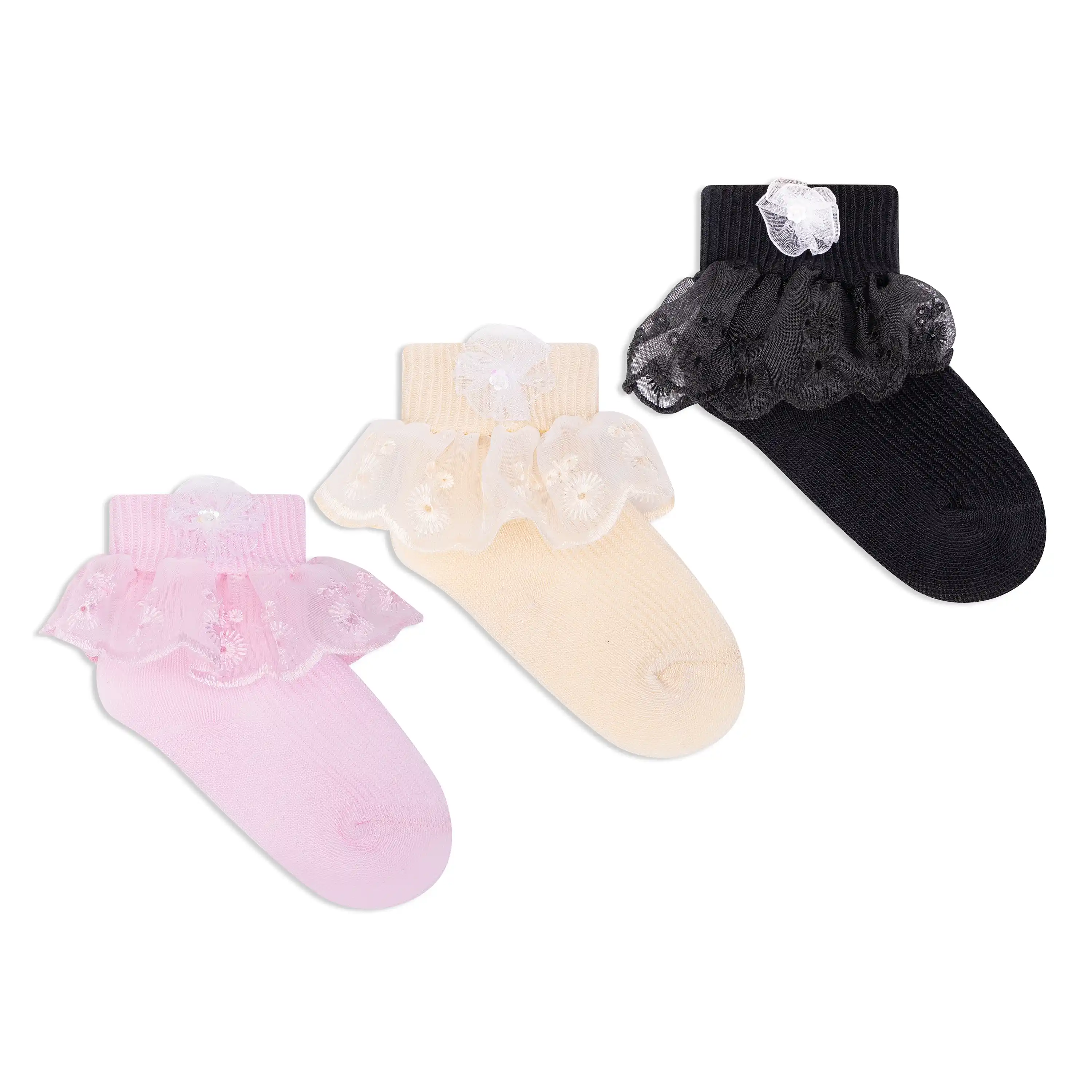 Frill Ankle Socks - Girls (Pack of 3) - Image 7